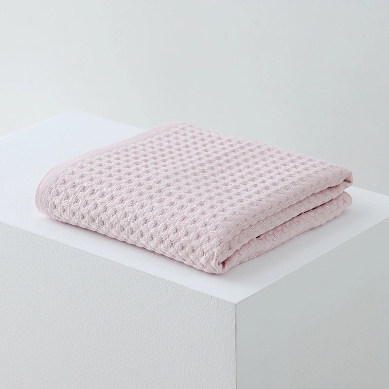 Antibacterial Pure Cotton Waffle Bath Towel for Adults | Bath Towels & Beach Towels