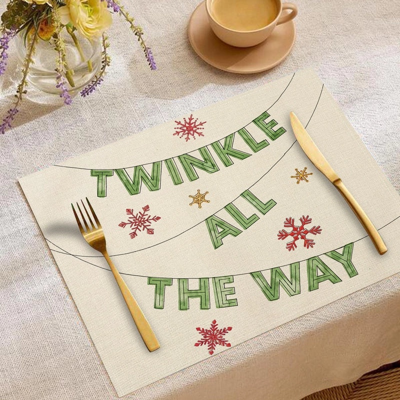 Minimalist Christmas Tree Placemat for Holiday Dining|Home Decor & Tableware