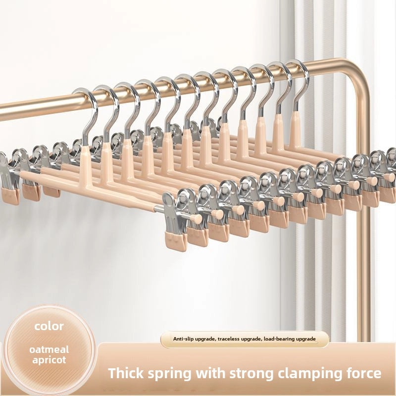 10 Pieces Stainless Steel Non-slip Pants Hangers for Household Clothes Storage and Drying | Home & Kitchen Storage