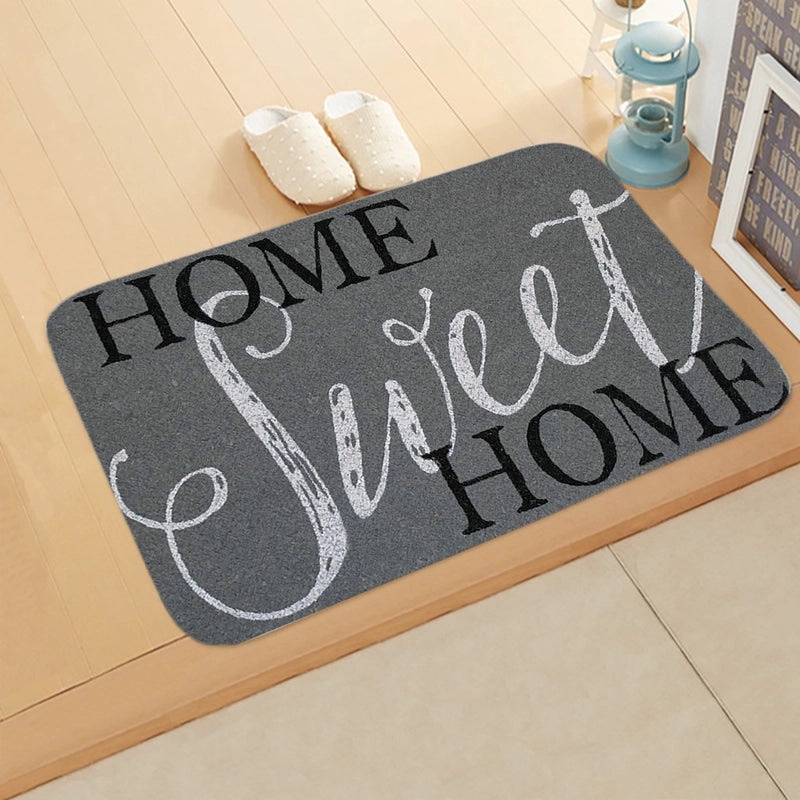 Rustic Letter Print Flannel Floor Rug | Home Decor & Flooring