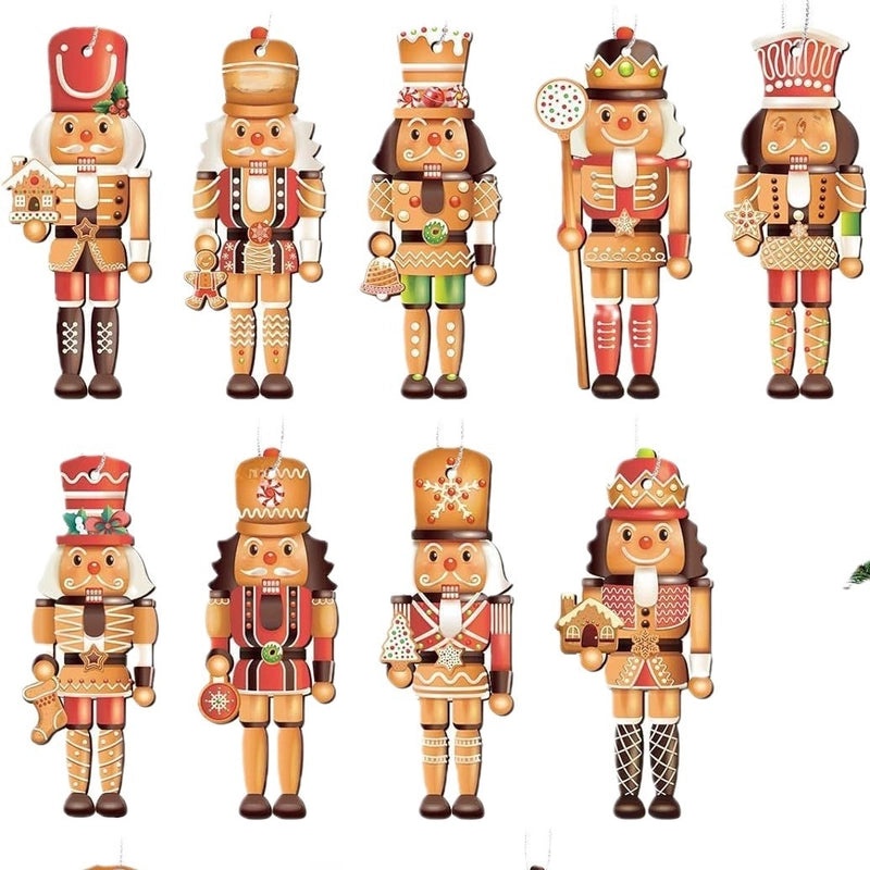 Christmas Wooden Cartoon Ornament Minimalist Pastoral Style|Home Decor & Seasonal Decorations