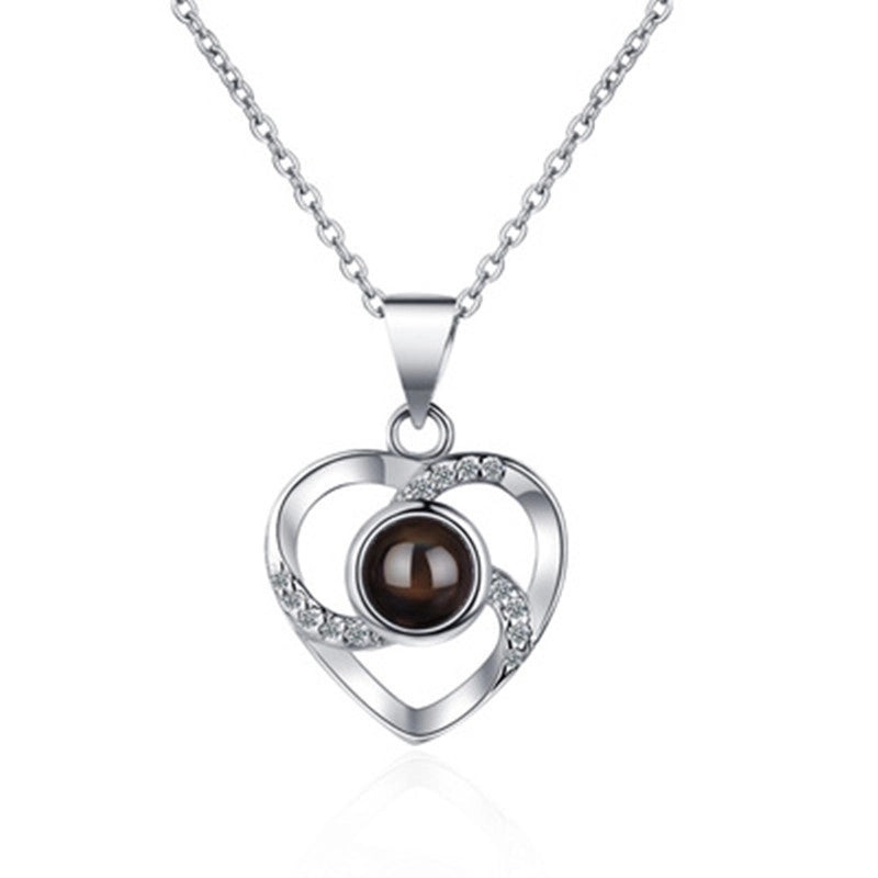 Sterling Silver Heart Gemstone Pendant Necklace | Jewelry & Accessories