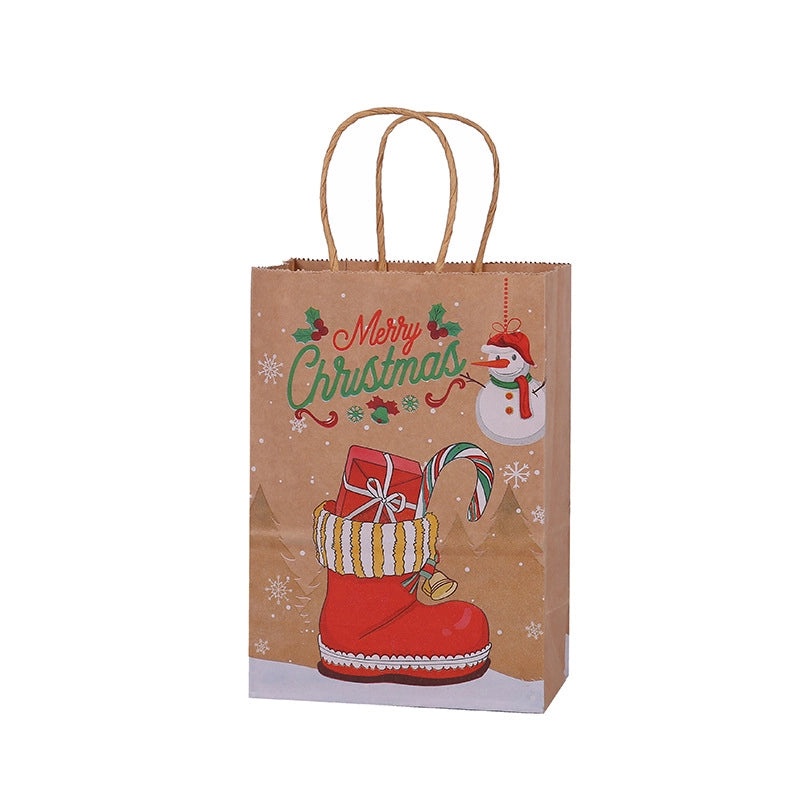 Christmas Cute Santa Claus & Christmas Tree Kraft Paper Gift Bags for Party Favors|Holiday Party Supplies