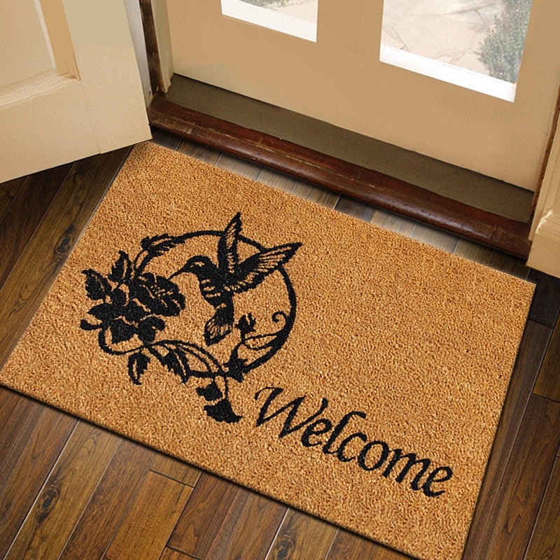 Coconut Palm Pattern Absorbent Bathroom Floor Mat Non-slip Entrance Rug Durable Household Floor Mat|Home & Living > Bath > Bath Rugs