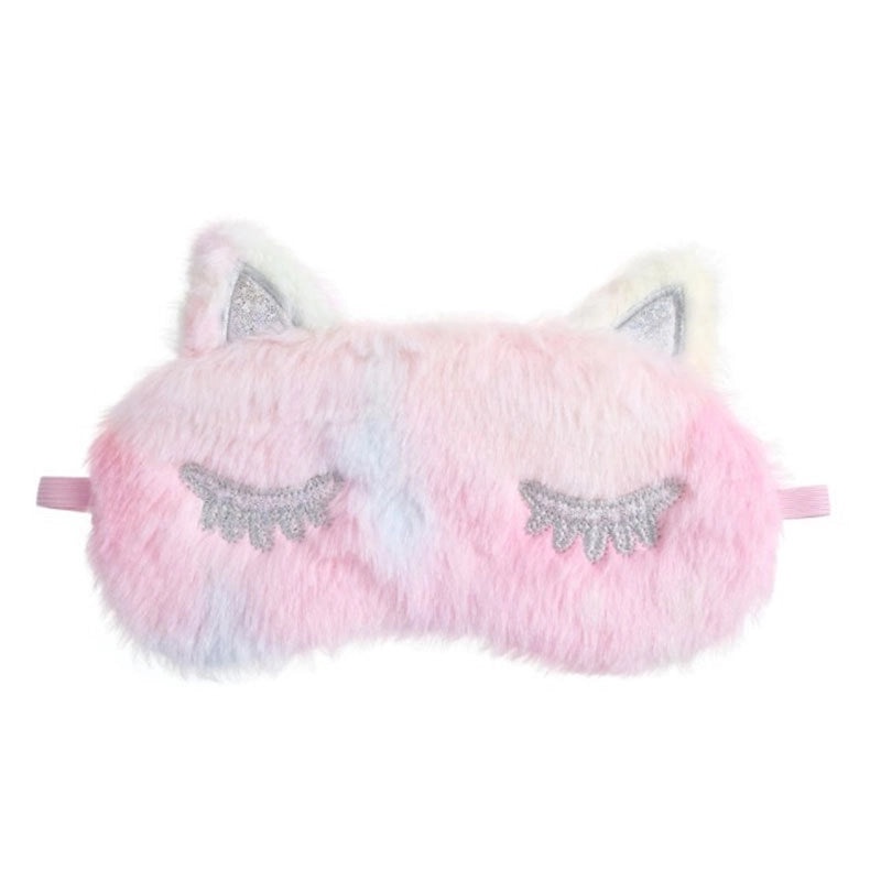 Adorable Cartoon Cotton Plush Satin Sleep Mask | Sleep Accessories