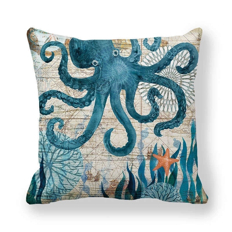 Vintage Animal Landscape Peach Skin Fiber Pillow Covers|Home Decor Pillows