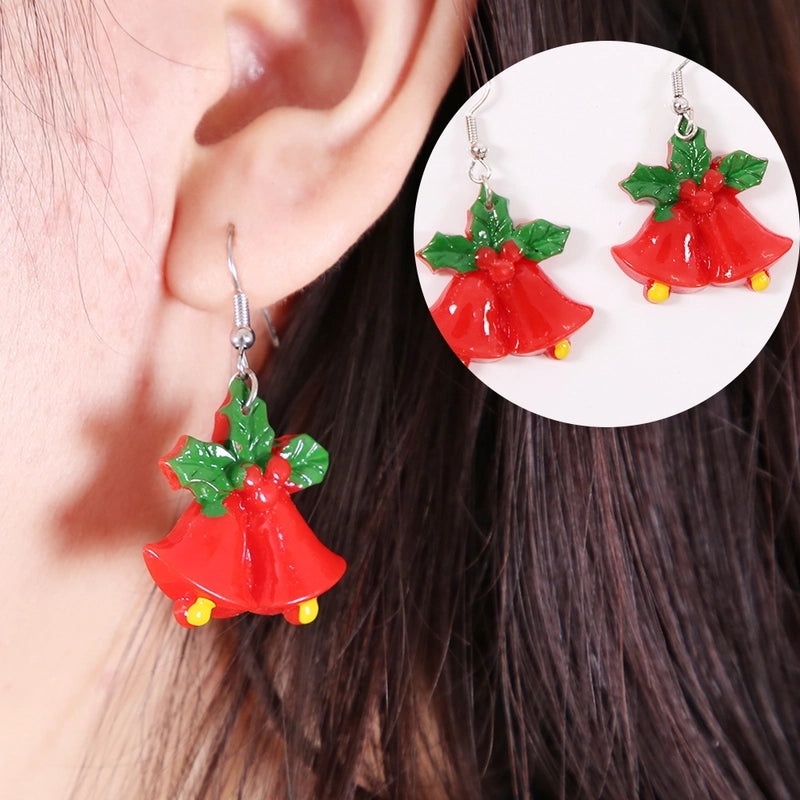 Christmas Holiday Tree Santa Snowman Alloy Plastic Party Earrings|Jewelry & Accessories