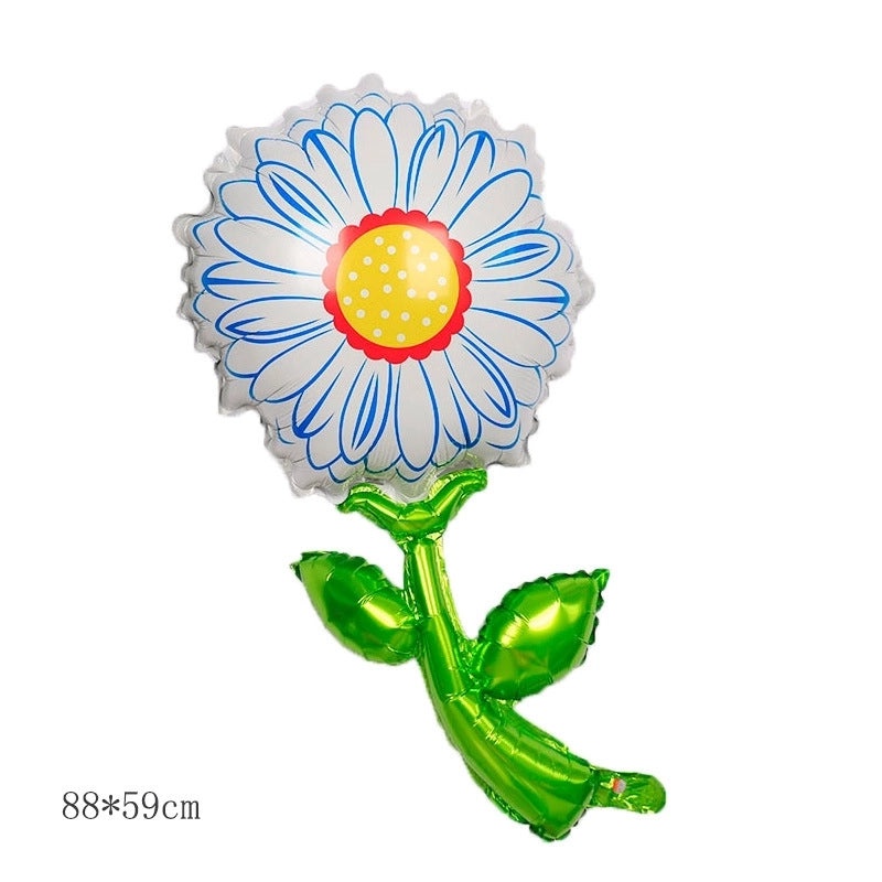 Birthday Rose and Daisy Flower Aluminum Foil Balloon for Party Decorations|Party Supplies Balloons