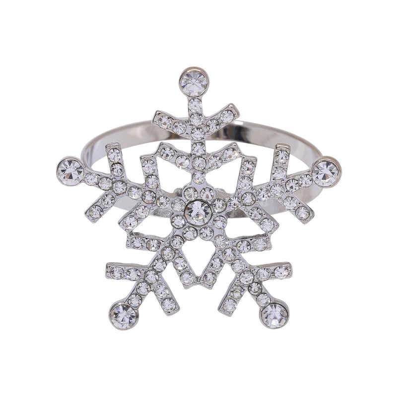 Festive Snowflake Alloy Napkin Ring for Christmas Home Decor | Kitchen & Dining Accessories