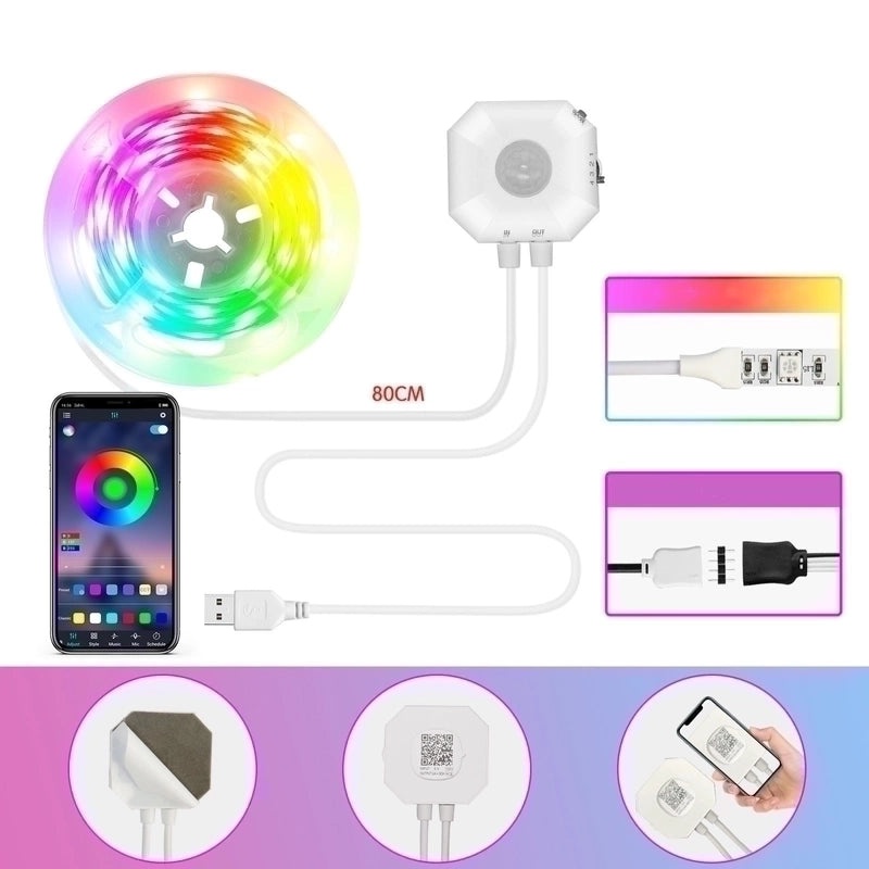 Casual Solid Color Synthetic Indoor LED Strip Lights|Home Decor Lighting