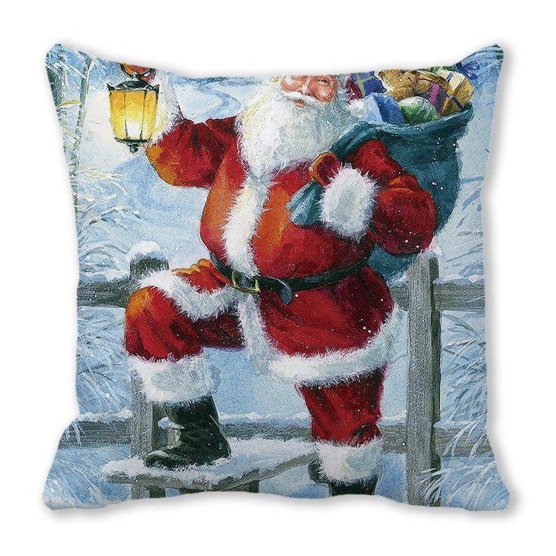 Festive Santa Pillow Covers for Couch Sofa Christmas Home Decor|Home Decor & Pillows