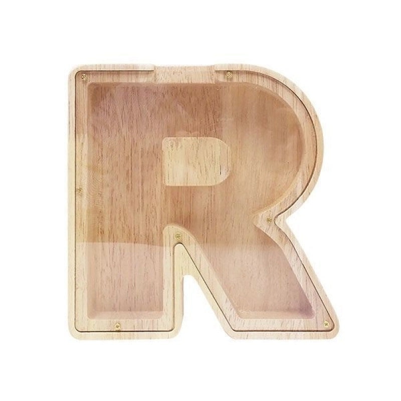 Personalized Wooden English Letter Piggy Bank Coin Cash Box|Home Decor & Storage