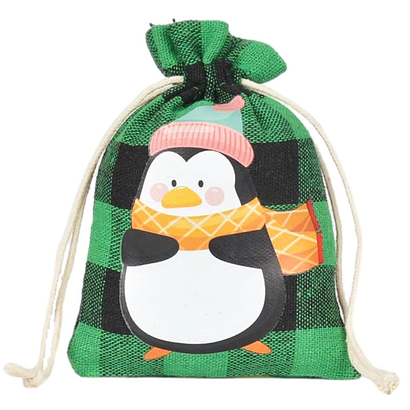 Christmas Party Candy Bag with Snowman Snowflake and Christmas Tree Design | Holiday Gift Bags