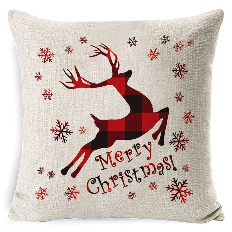 Vintage Alphabet Deer Polyester Cushion Covers|Home Decor Pillows