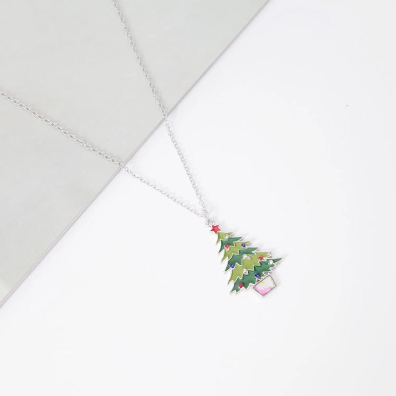 Festive Christmas Tree Alloy Pendant Cute Holiday Party Accessory|Jewelry & Accessories