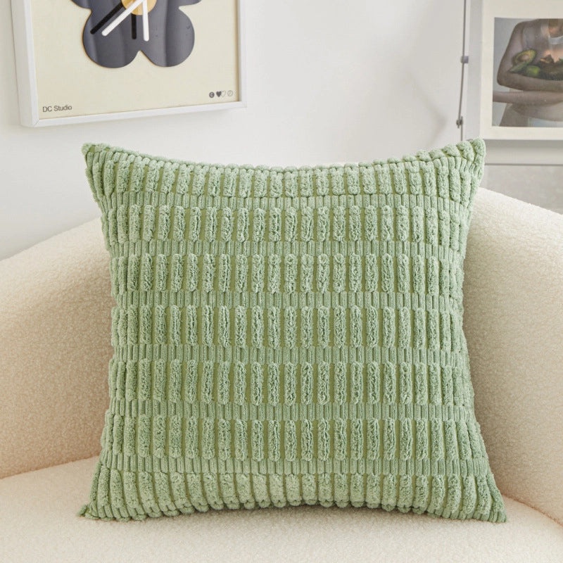 Minimalist Casual Stripe Plush Cotton Throw Pillow|Home Decor Pillows