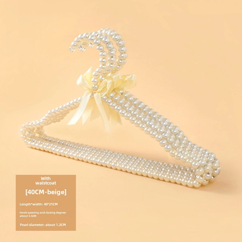 European Pearl Bowknot Children's Clothes Hanger with Pearl Pants Clips|Home & Living > Storage & Organization > Clothes Hangers