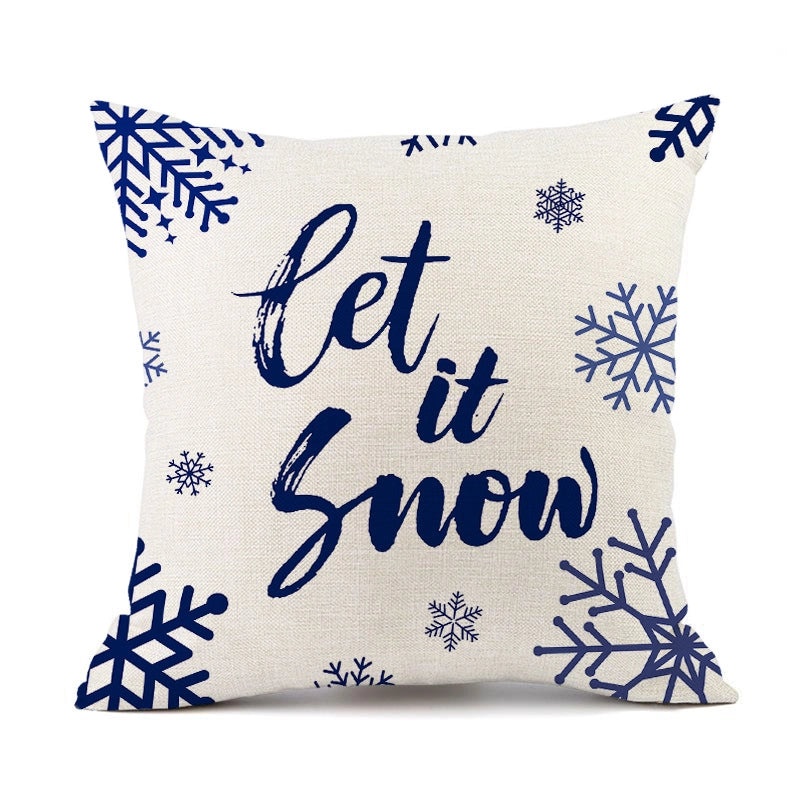 Christmas Snowflake Linen Pillow Covers for Couch Sofa Decor | Home & Living Pillows