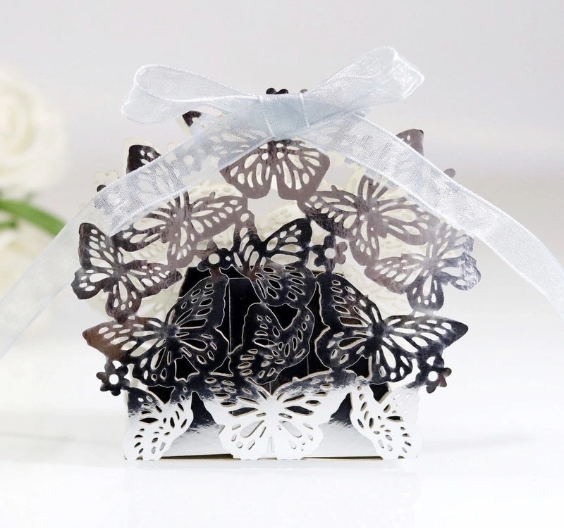 Irised Flower Butterfly Paper Gift Bags|Wedding Accessories