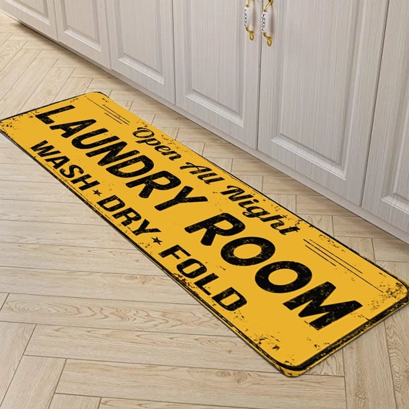 Vacation Style Polyester Area Rug with Letter Print|Home Decor & Rugs