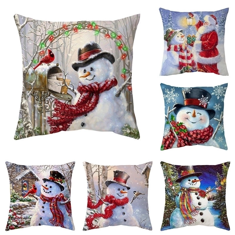 Adorable Snowman Plush Cushion Covers|Home Decor Pillows