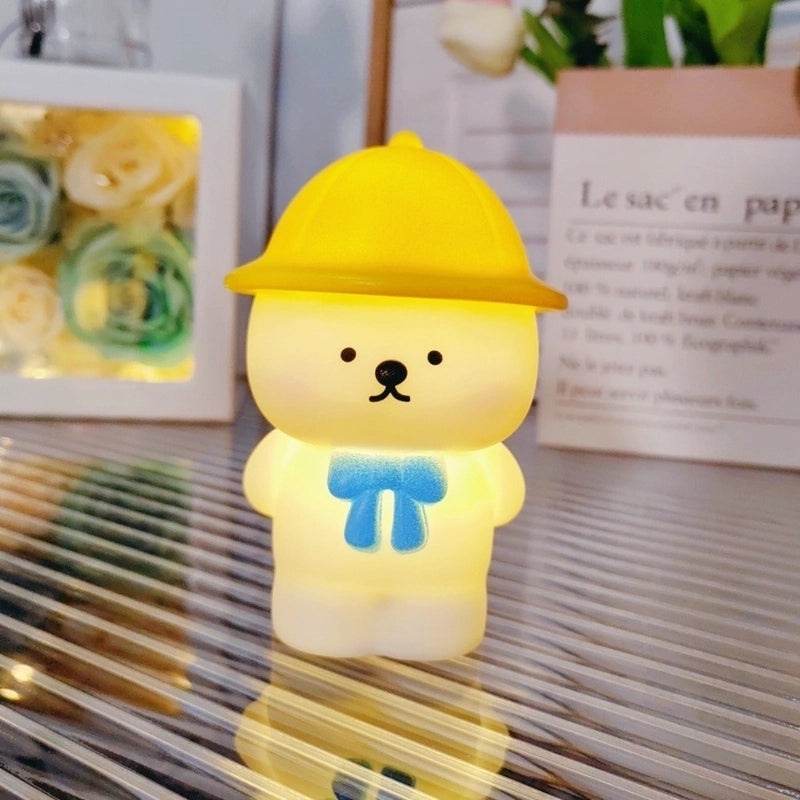 Adorable Bear and Duck Vinyl Night Lights for Indoor Birthday Decor|Home Decor Lighting