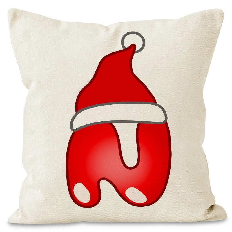 Nordic Christmas Pillow Covers Cute Modern Santa Hat Linen Polyester Sofa Cushion Cases|Home Decor Pillows