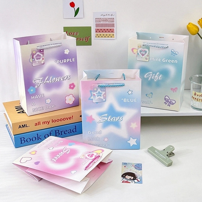 Elegant Thickened White Embossed Card Handbag Gift Bag for Birthday Wedding Wrapping | Gift Bags & Packaging