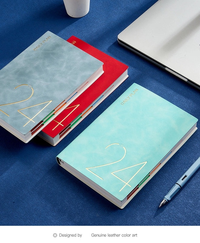 Solid Color PU Leather Notebook for School | Stationery & Notebooks