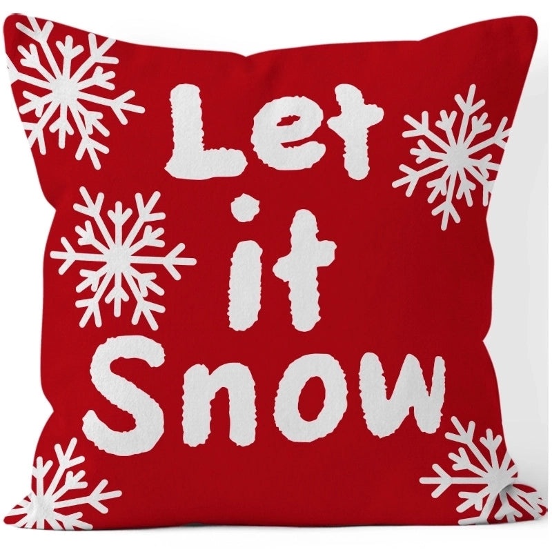 Christmas Tree Snowflake Plush Pillow Covers Soft Holiday Decorative Cushion Cases|Home Decor Pillow Covers
