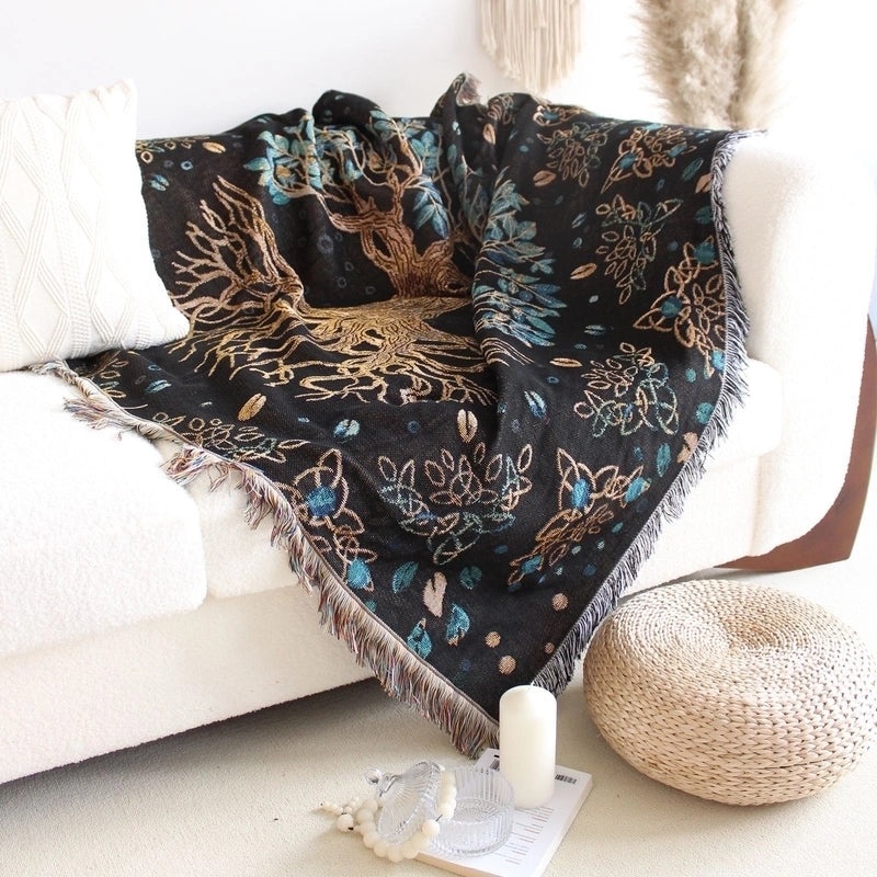 Floral Butterfly Cozy Cotton Throw Blanket|Home Decor & Bedding