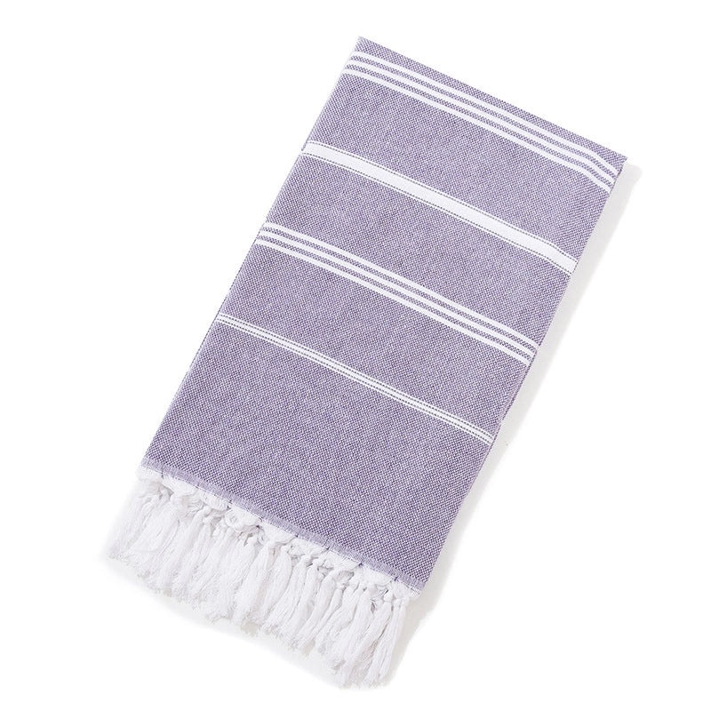 Personalized Cotton Turkish Non-stick Sand-resistant Beach Towel with Tassels | Beach Towels & Shawls