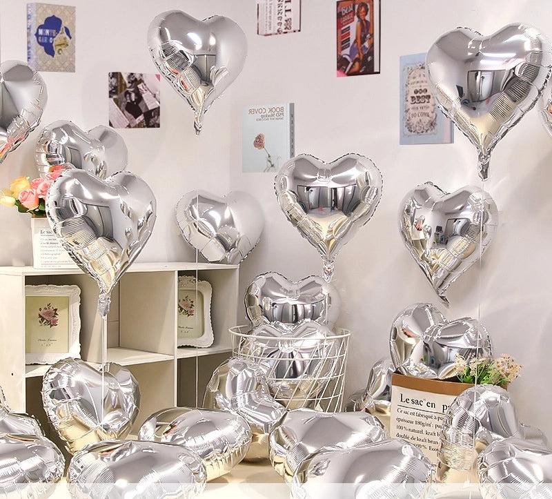 Minimalist Heart Shape Aluminum Foil Balloons for Party Festival Decoration|Party Decorations