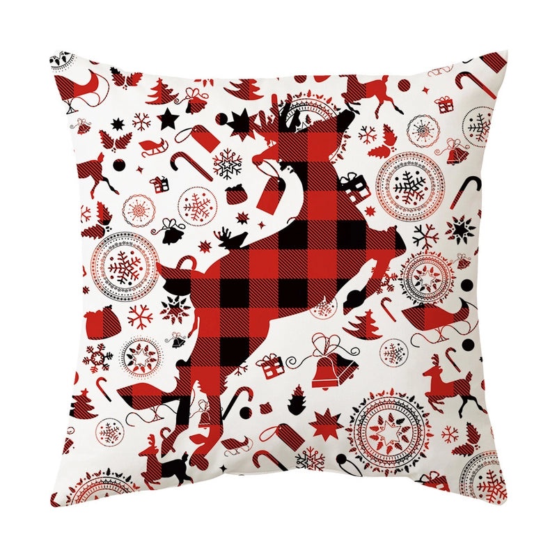 Christmas Tree Santa Elk Holiday Polyester Pillow Covers|Home Decor Pillows