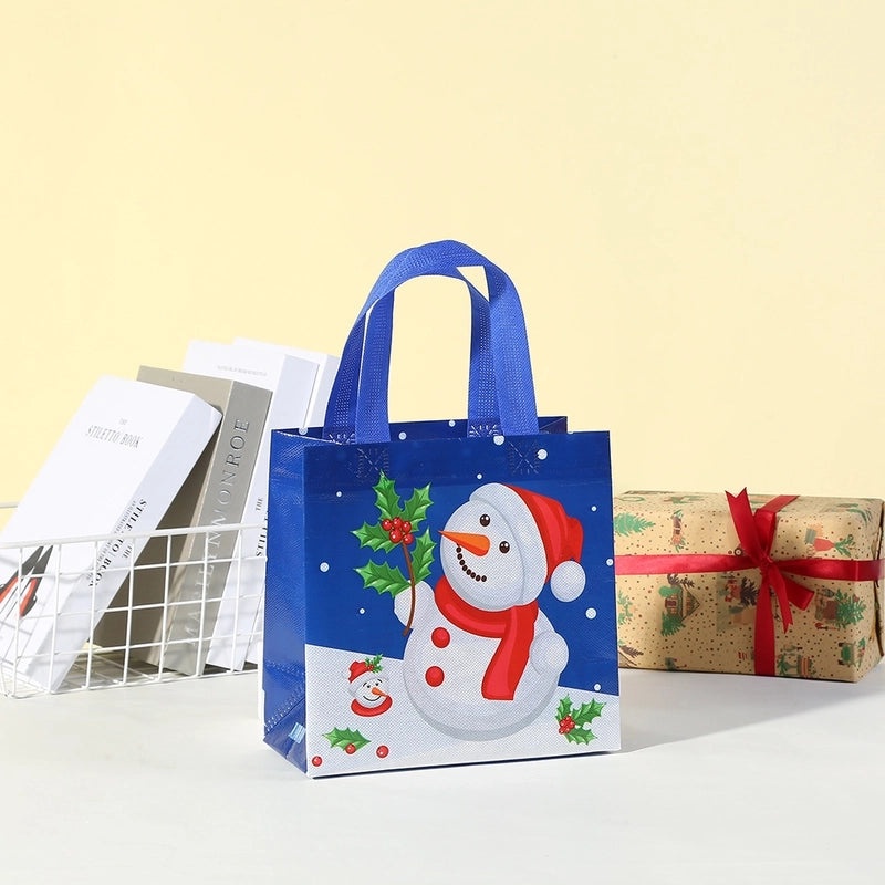 Christmas Santa Claus Nonwoven Party Gift Bags Cute Holiday Treat Bags|Holiday Party Supplies