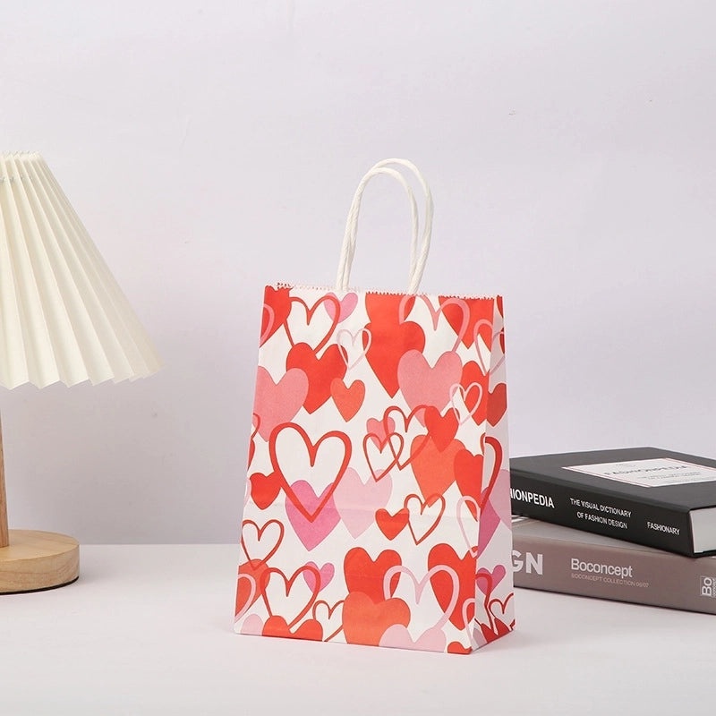 Minimalist Heart-Shaped Kraft Paper Gift Bag for Birthday | Gift Bags