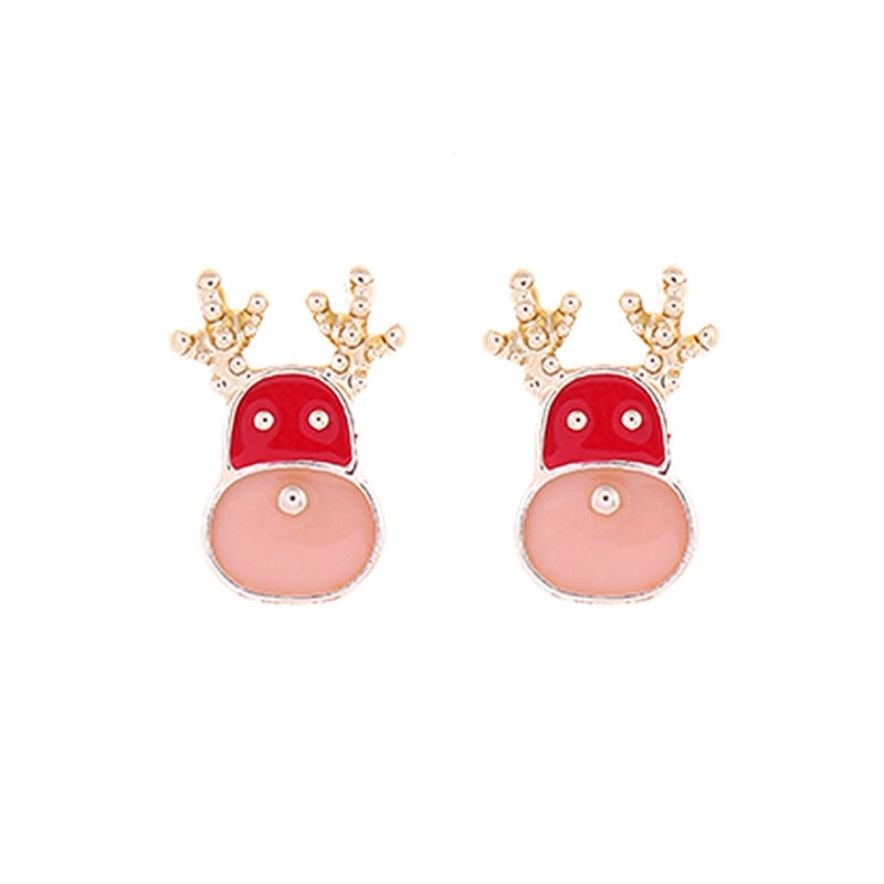 Christmas Cute Minimalist Alloy Christmas Tree Santa Claus Snowman Party Festival Decoration|Holiday Jewelry Accessories