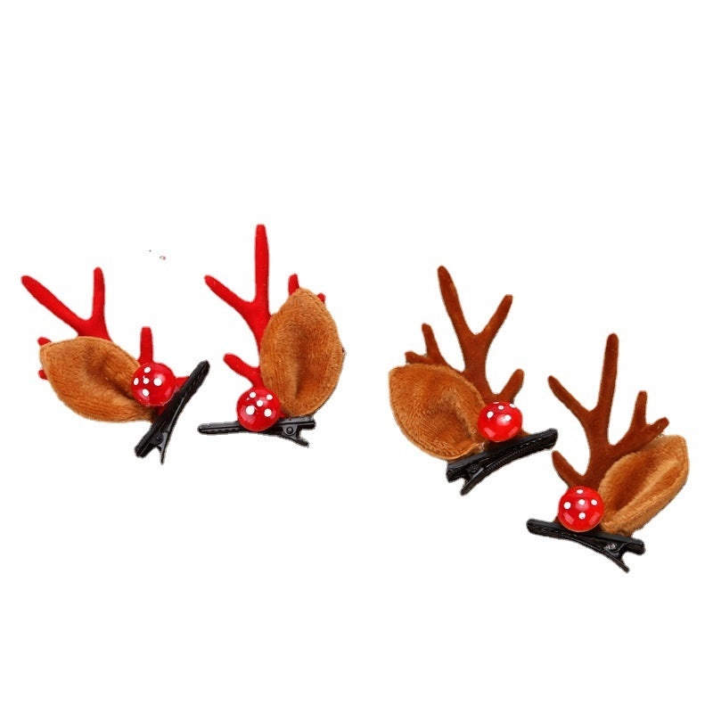 Christmas Cartoon Bow Knot Antlers Hairpin Korean Minimalist Festival Party Accessory|Hair Accessories