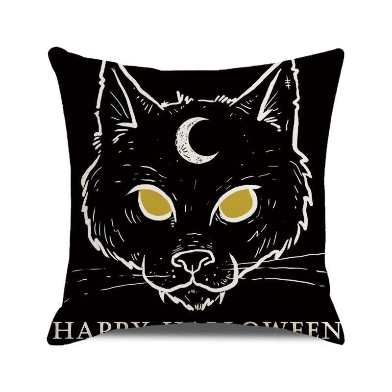 Halloween Skull Cotton Pillow Covers Retro Punk Style for Couch Sofa Decor|Home Decor & Pillows