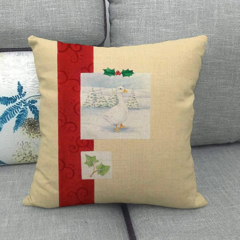 Festive Cartoon Linen Pillow Covers for Couch & Sofa|Home Decor & Pillows