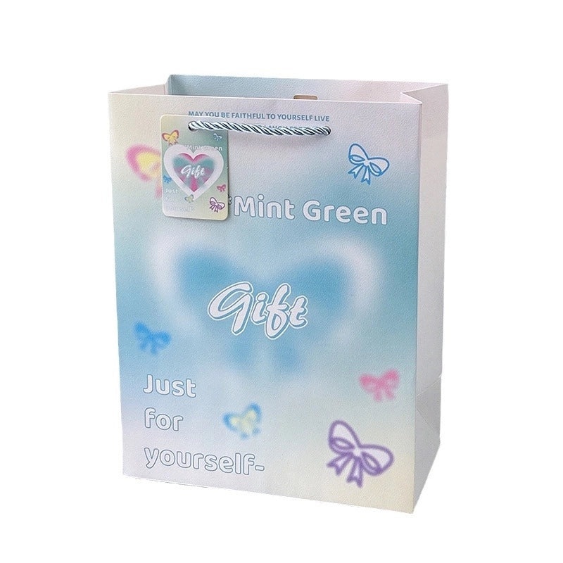 Elegant Thickened White Embossed Card Handbag Gift Bag for Birthday Wedding Wrapping | Gift Bags & Packaging