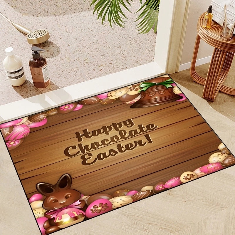 Easter Themed Casual Polyester Floor Mat for Vacation Decor|Home Decor & Rugs