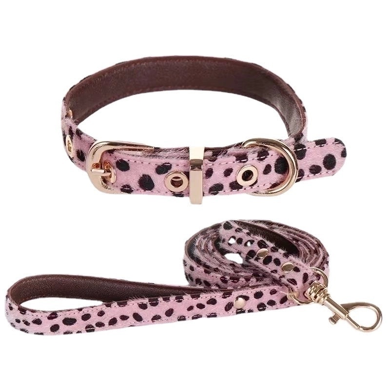Luxury Mohair Leopard Print Pet Collar British Style | Pet Accessories