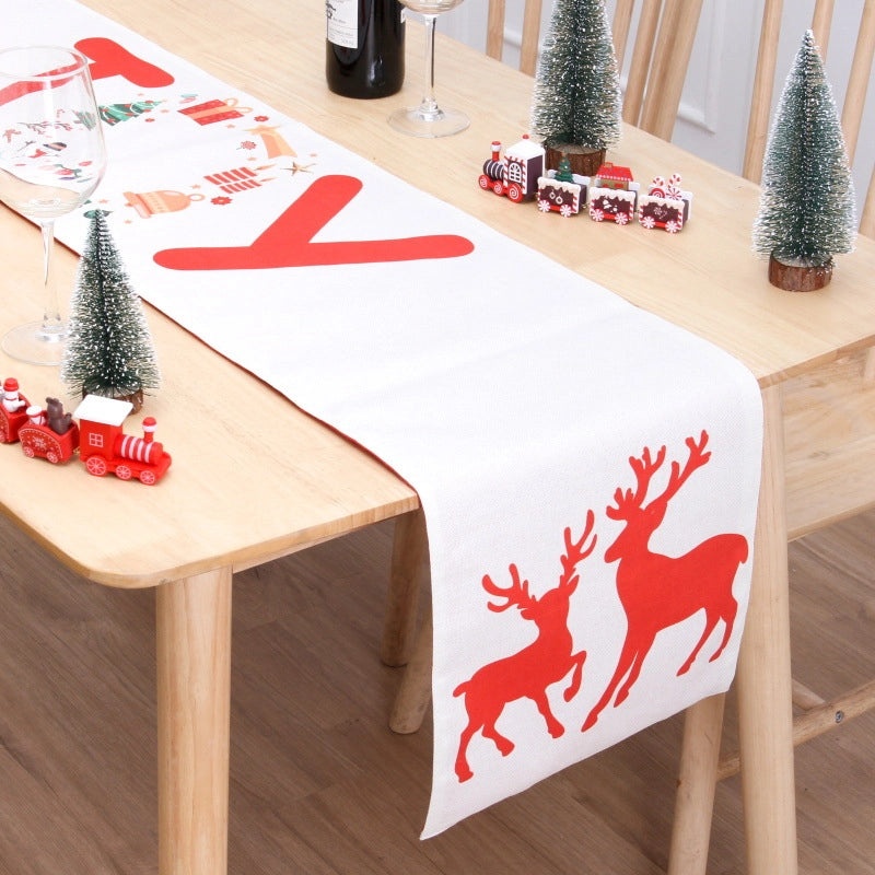 Minimalist Christmas Tree Letter Table Runner for Office Decor|Home Decor/Table Linens