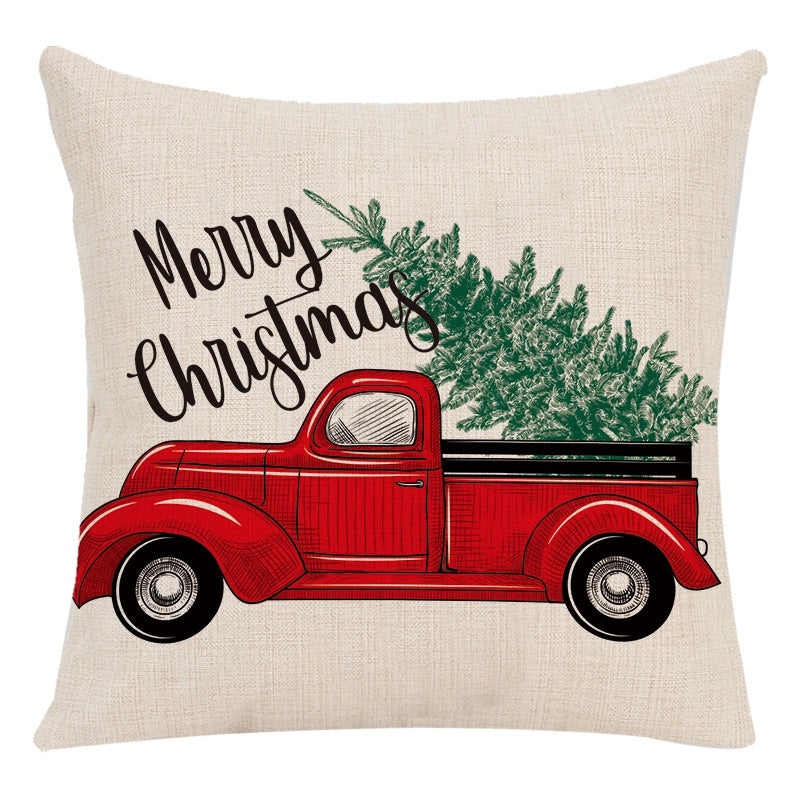 Cozy Letter Snowman and Elk Pattern Chemical Fiber Pillow Covers|Home Decor Pillows