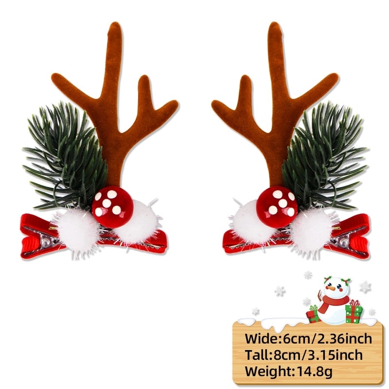 Festive Christmas Cartoon Antler Hairpin Cute Party Accessory for Holiday Celebrations|Holiday Accessories