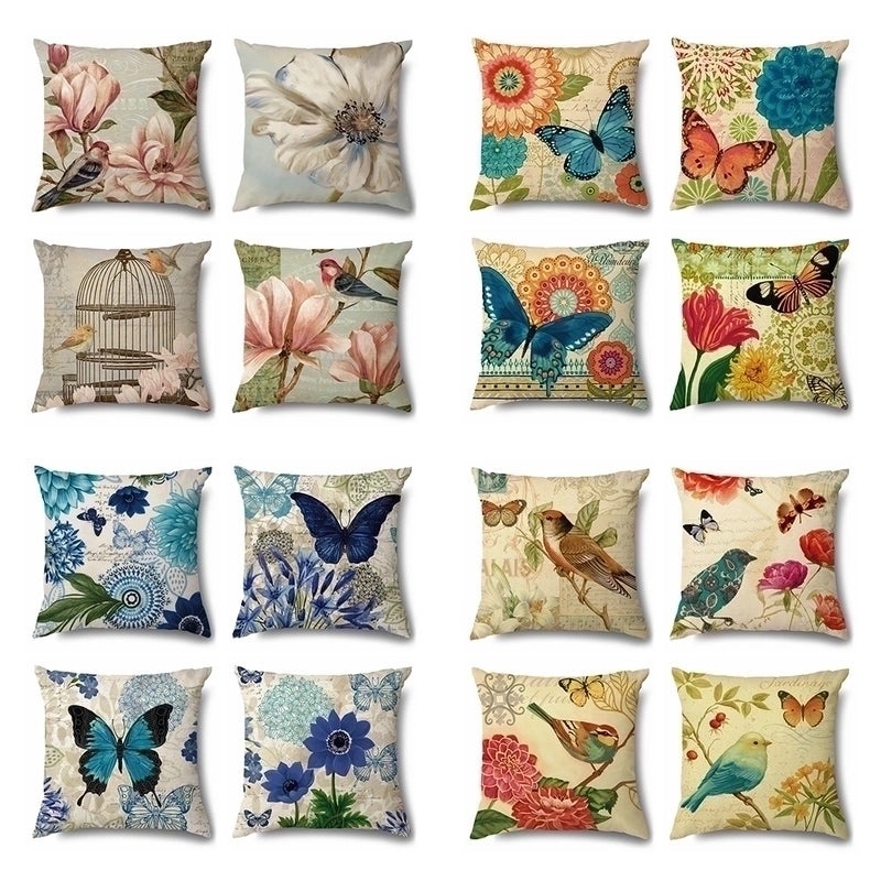 Trendy Animal and Floral Linen Pillow Covers|Home Decor Pillows