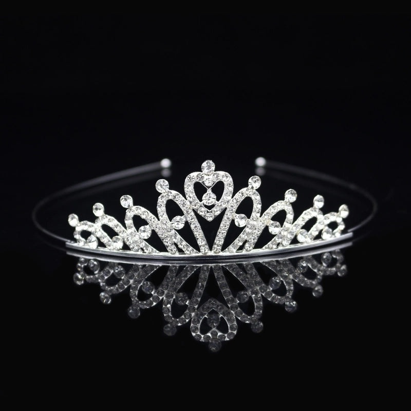 Elegant Princess Crown Hairpin with Rhinestone Inlay|Hair Accessories