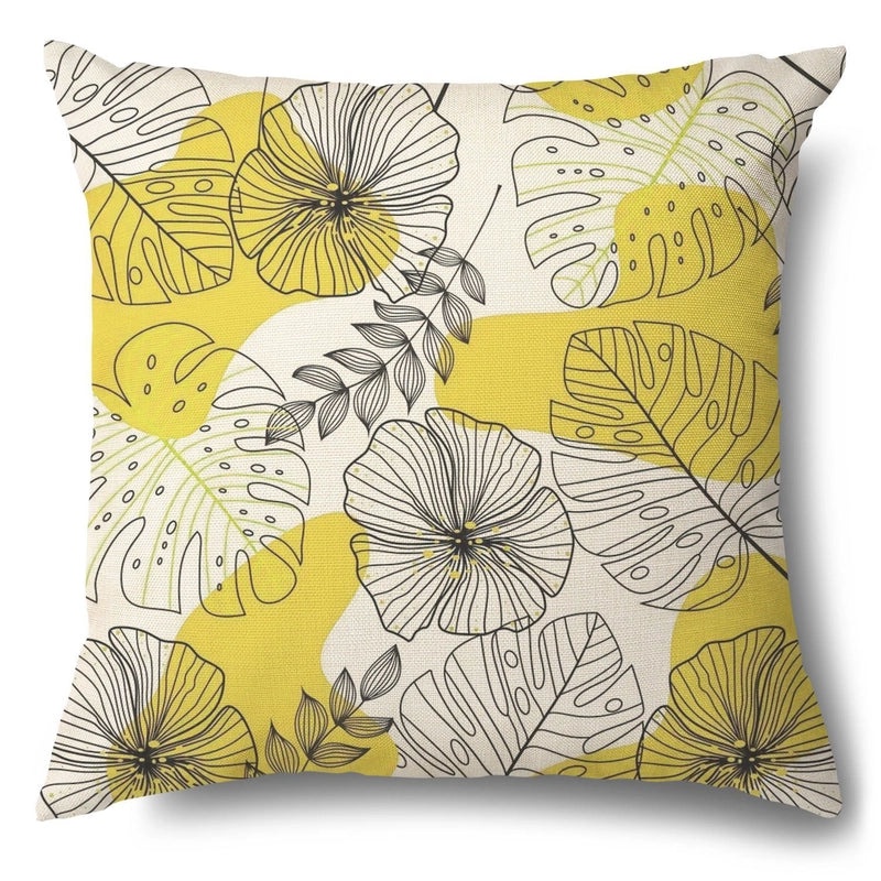 Rustic Sunflower Linen Pillow Covers|Home Decor Pillows