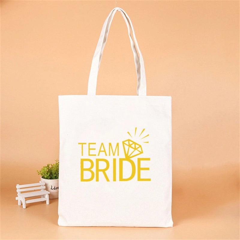 Personalized Linen Party Gift Bags with Letter Design|Party Supplies & Gift Wrapping
